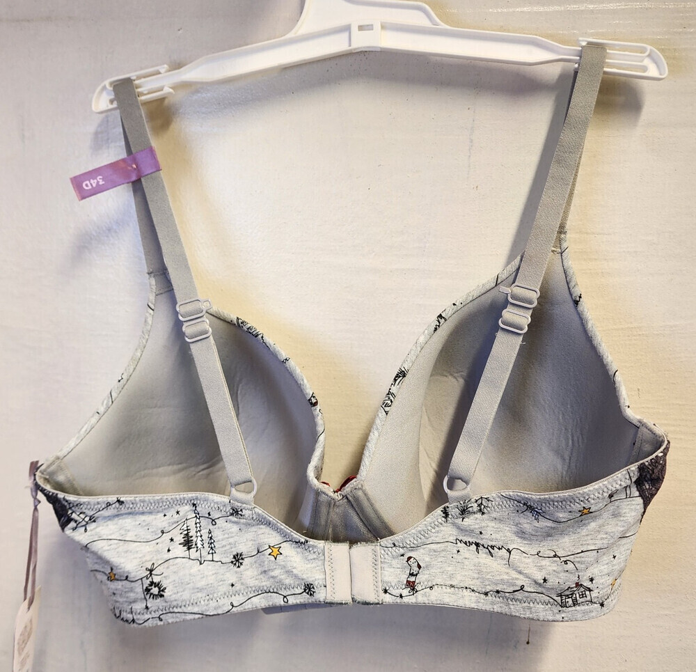 New Ambrielle Women's Gary Underwire Lightly Line Bra Adjustable Straps Size 34D - Picture 5 of 5